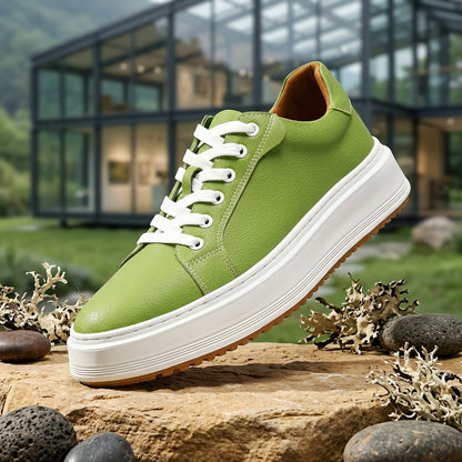 Men's Casual Outdoor Sneakers with Split Cow Leather Upper