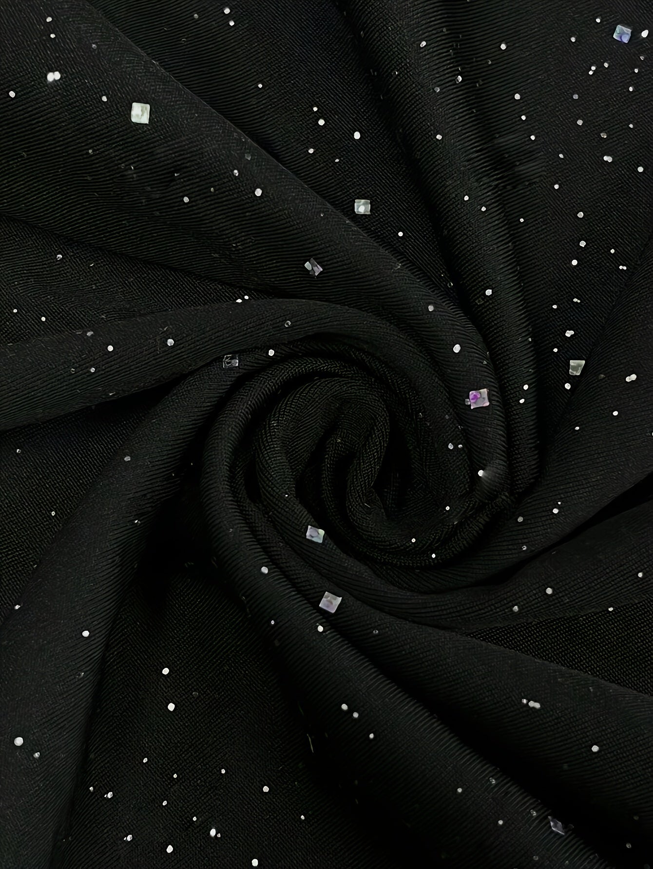 Elegant One-Shoulder Asymmetrical Neckline Long Sleeve Bodycon Dress for Women - Sparkling Sequin Print, Black, Perfect for Parties & Formal Events, Formal Evening Wear | Asymmetrical Neckline Dress | Sequin Embellishments