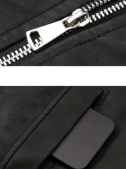 Men's Heavy-Duty Winter Bomber Jacket with - Full-Zip Workwear Coat, Collar & Full-Zip Front, Full-Zip Closure (No Bulk), Golden-Tone Button-like Closure, Hand Washable - Tan/Beige/Brown/Pink/Gray/Purple