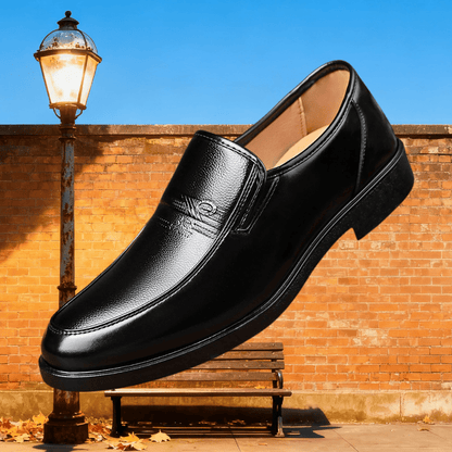 Men's Classic Business Casual Slip-On Loafers with Rubber Sole