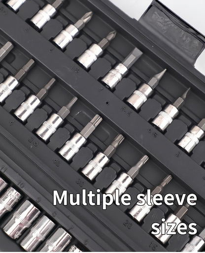 Repair Wrench Set, Ratchet Wrench Set, Socket Wrench Set, Designed for Various Environments Including Automotive Repair and Home Decoration, with Storage Box. 27-GJX