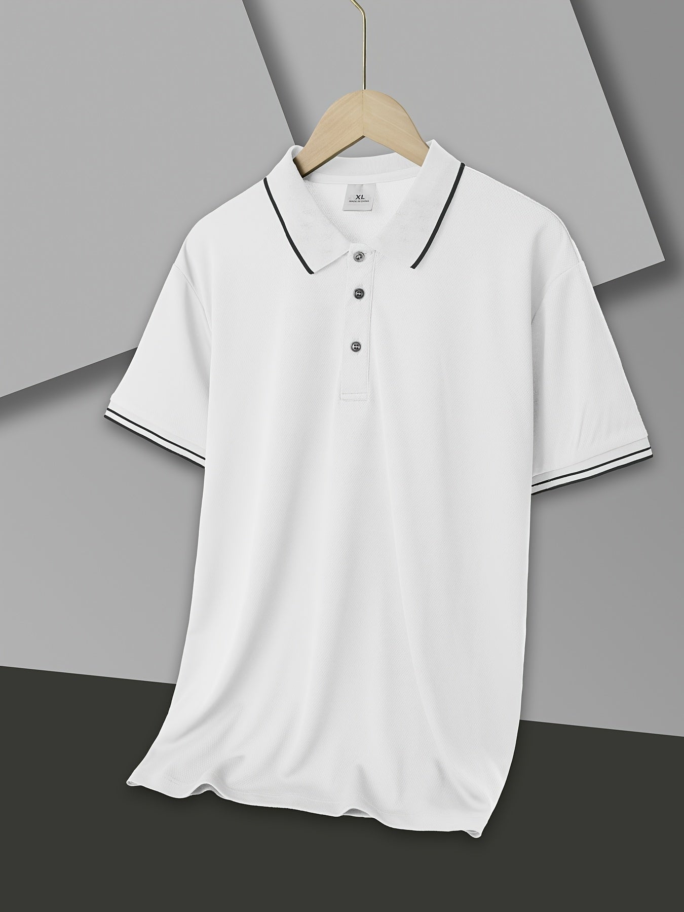 Men'S Quick-Dry Polo Shirt with a Collar for Summer - Breathable, Quick-Drying, Buttoned, Suitable for Beach, Golf, And Casual Office Wear, Smooth Texture Beach Tee - ayq