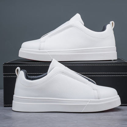 Men's Slip-On Skate Shoes PU Upper Solid Color All-Season