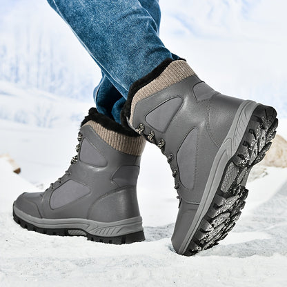 Winter Couple Hiking Boots, Women'S Snow Boots with Plush Lining - Non-Slip Rubber Sole, Suitable for Outdoor Activities Such As Mountaineering, Hunting, And Trekking, Hiking Gear for Men, Men'S Snow Boots, Men'S Winter Shoe,