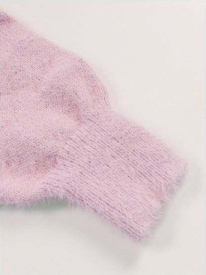 Մեծ չափս - Կանացի հարմարավետ դեղին V-ձև օձիքով սվիտեր՝ մարգարիտ կոճակներով և բրդյա եզրերով թևքերով - Ասիմետրիկ եզր, երկրաչափական նախշ, առօրյա ձմեռային սվիտեր առօրյա հագուստի համար, Ձմեռային հագուստ | V-ձև օձիքով սվիտեր | Մարգարիտ կոճակների մանրամասներ, Sw