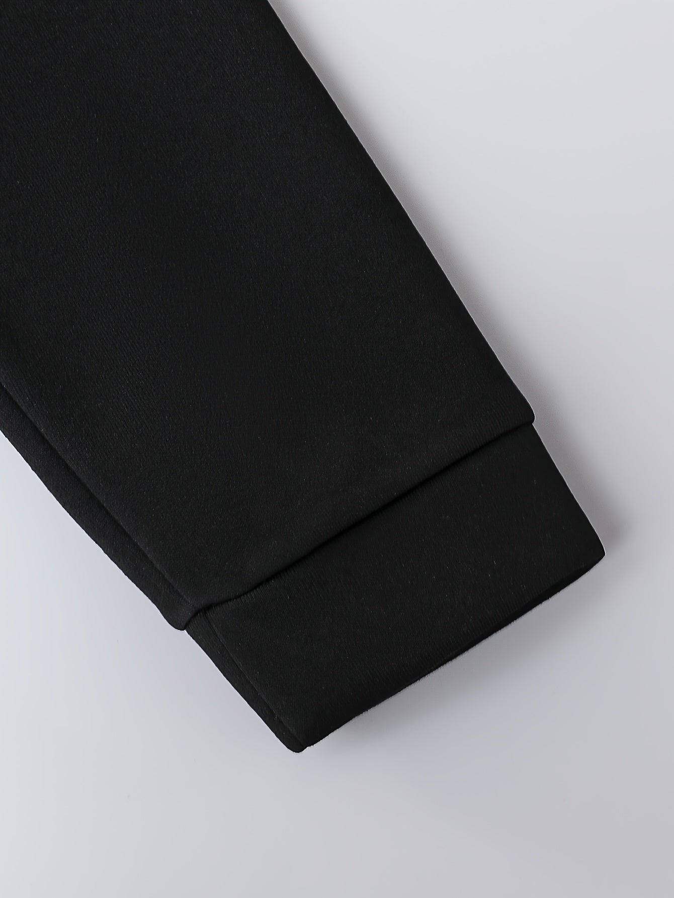 2pcs Boys' Autumn/Winter Fleece-Lined Hooded Zip-Up Jacket and Pants Set with Bird Print, Simple Color Block Design with Pockets, Fashionable Sporty Outfit for Outdoor Activities and Daily Wear, 100% Polyester Knit Stretch Fa