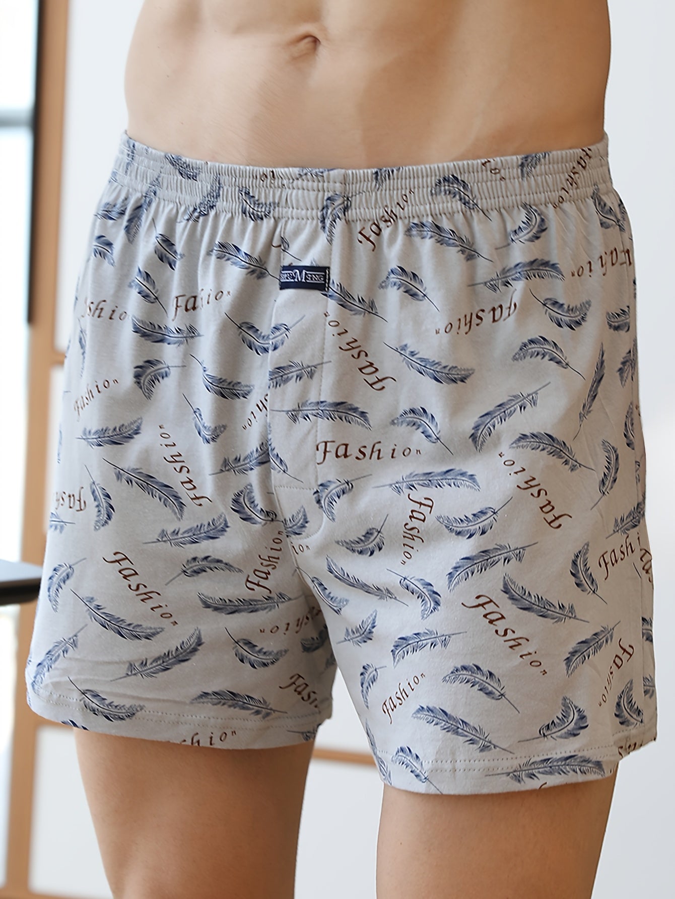 Men's Cotton Boxer Briefs and Sleep Shorts with Button Closure