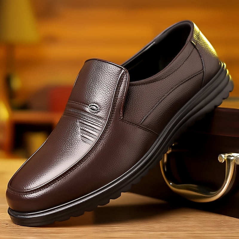 Men's Large Size Breathable Slip-On Business Casual Shoes