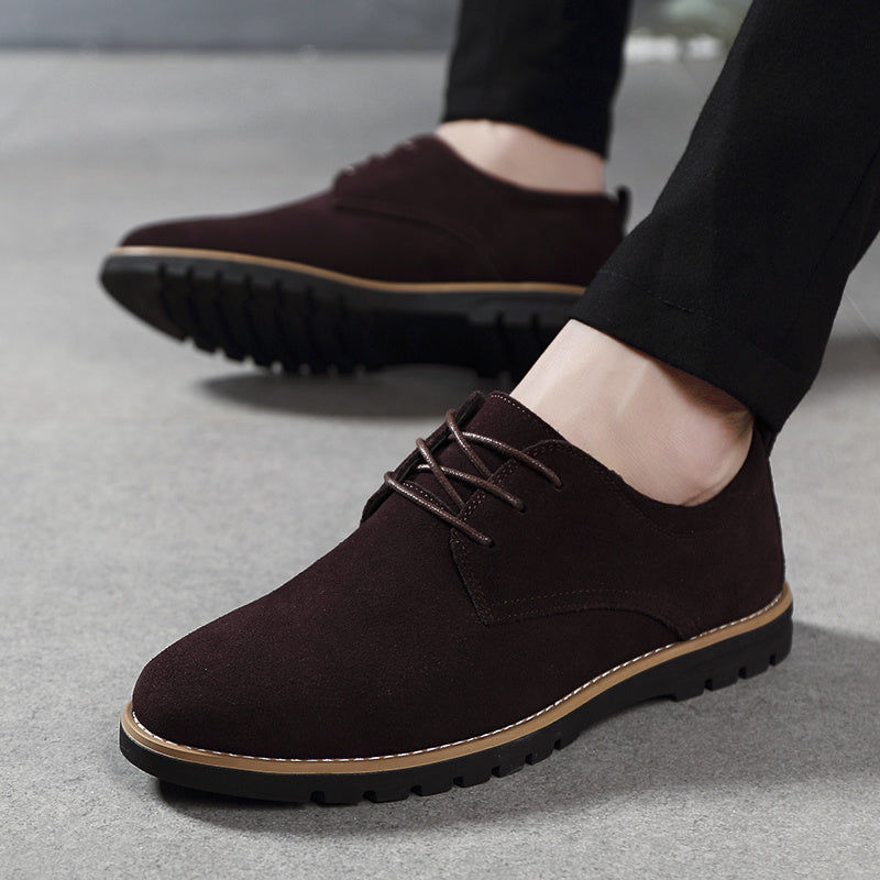 Men's Classic Lace-Up Oxfords with Cushioned Sole, All-Season