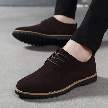 Men's Classic Lace-Up Oxfords with Cushioned Sole, All-Season
