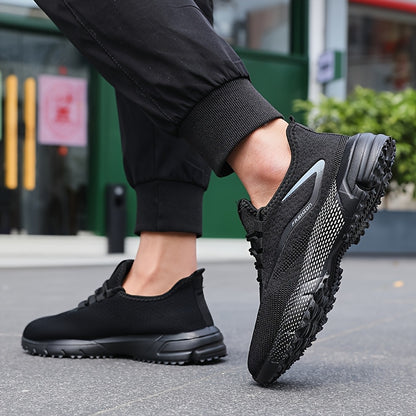 Men'S Breathable Non-Slip Sneakers - Stylish Low Top Lace-Up Casual Shoes for Spring/Summer Outdoor Activities, Jogging & Park Workouts, Breathable Fabric Upper, Comfortable Walking Shoes | Stylish Casual Shoes | Breathable F