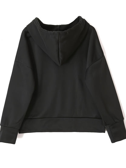 Cozy Fleece-Lined Hoodie & Joggers Set for Women - Casual Solid Color, Long Sleeve with Drawstring Waist, Machine Washable - Perfect for Fall/Winter
