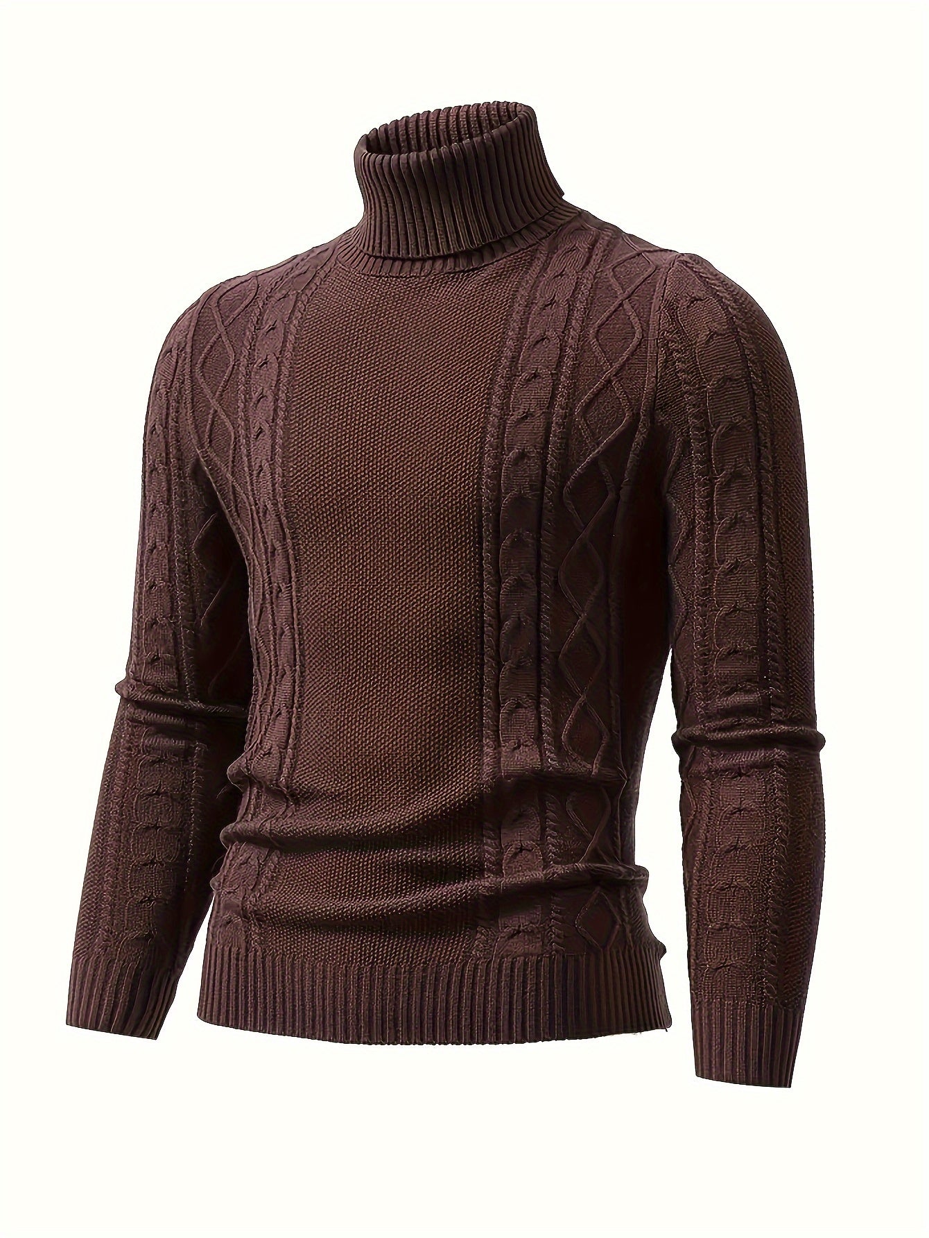 2024 New Cross-Border Men'S Plaid Knit Pullover Sweater (Men'S Warm Top)