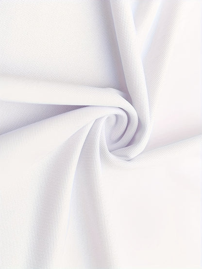 Men'S Comfortable POLO Shirt | Classic Button-Up Lapel Collar, Casual Style, Short Sleeve, Solid Color - ayq