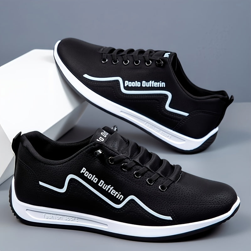 Men's Lightweight Casual Sneakers with Lace-Up Design