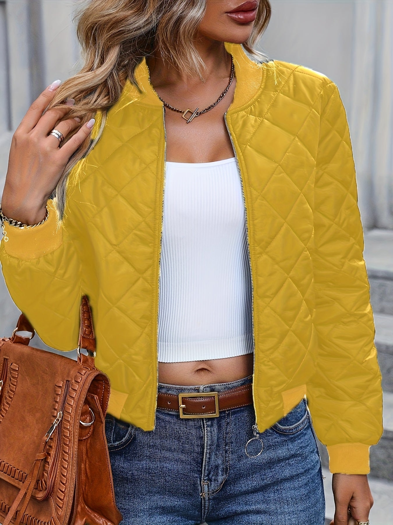 Ououjia գործարանային խանութ 2025 աշուն և ձմեռ նոր առօրյա խառնվածքի կարված հագուստ կանացի բաճկոններ կարճ վերարկուներ