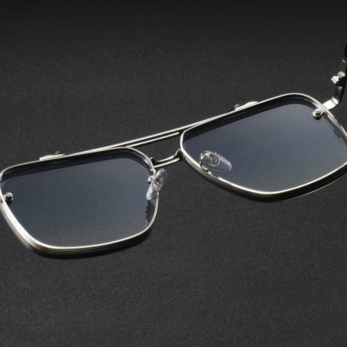 Men's Vintage Rimless Metal Double-Beam Casual Glasses