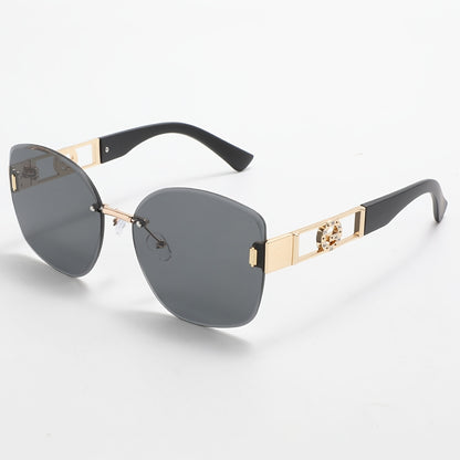 Women's Butterfly Rimless Sunglasses UV400 Protection