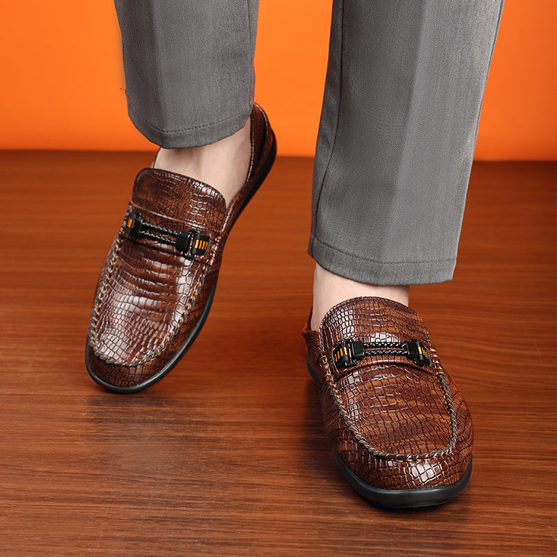 Men's All-Season Casual Slip-On Loafers with Rubber Sole