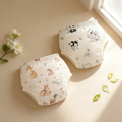 2pcs Kids Potty Training Pants with Leak-Proof Cotton, Unisex