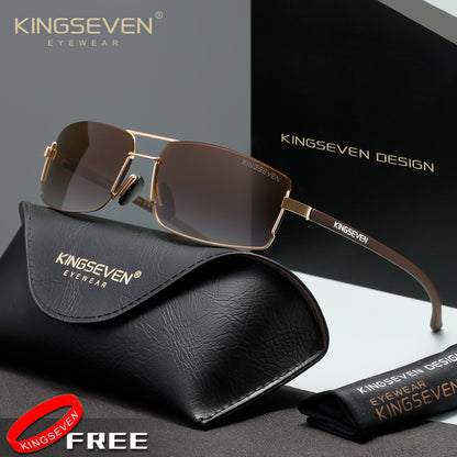 KINGSEVEN Unisex Polarized TAC Lens Rectangle Sunglasses