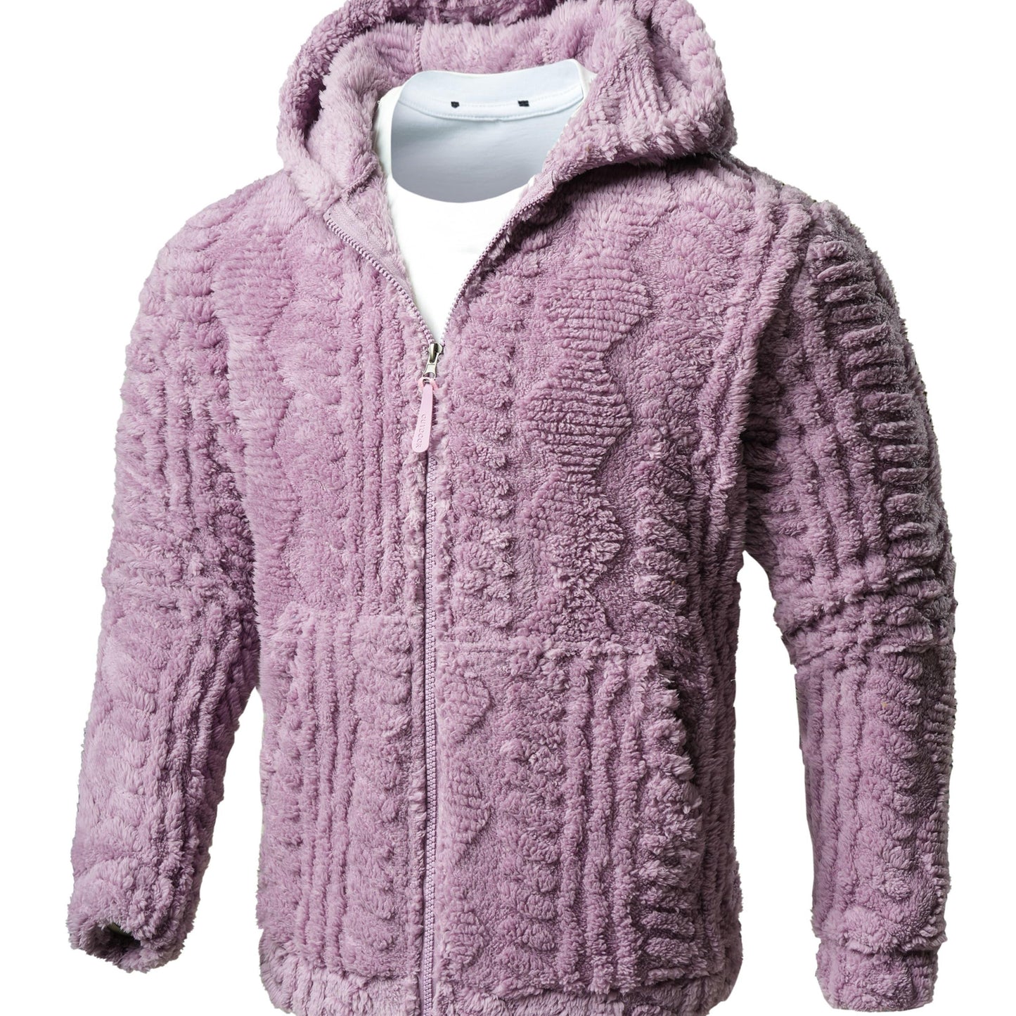 [Elson OBM] Solid Color Fashion Hooded Jacket, Long Sleeve Zip-Up Outerwear, Windproof and Warm, Comfortable for Autumn and Winter, Ideal as a Gift