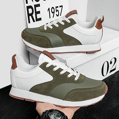 Men's All-Season Casual Sneakers with Breathable PU Upper