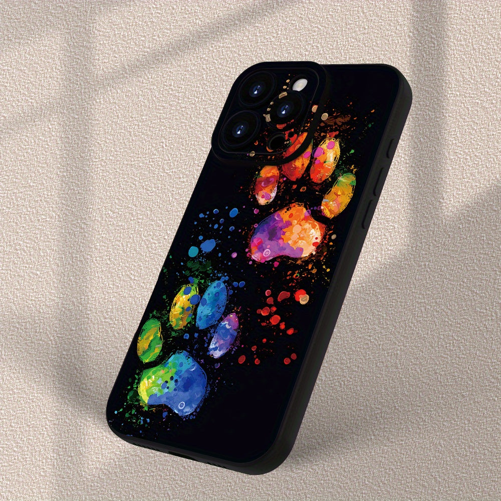 Simple Creative Beautiful Colorful Cat Footprint Pattern Trendy Hot Selling Men and Women Summer Creative Anti-fall Frosted Mobile Phone Case for iPhone 16E/16/16PRO/16PLUS/16PM/15/15PLUS/15PRO/15PROMAX/14/14PLUS/14PRO/14PROM