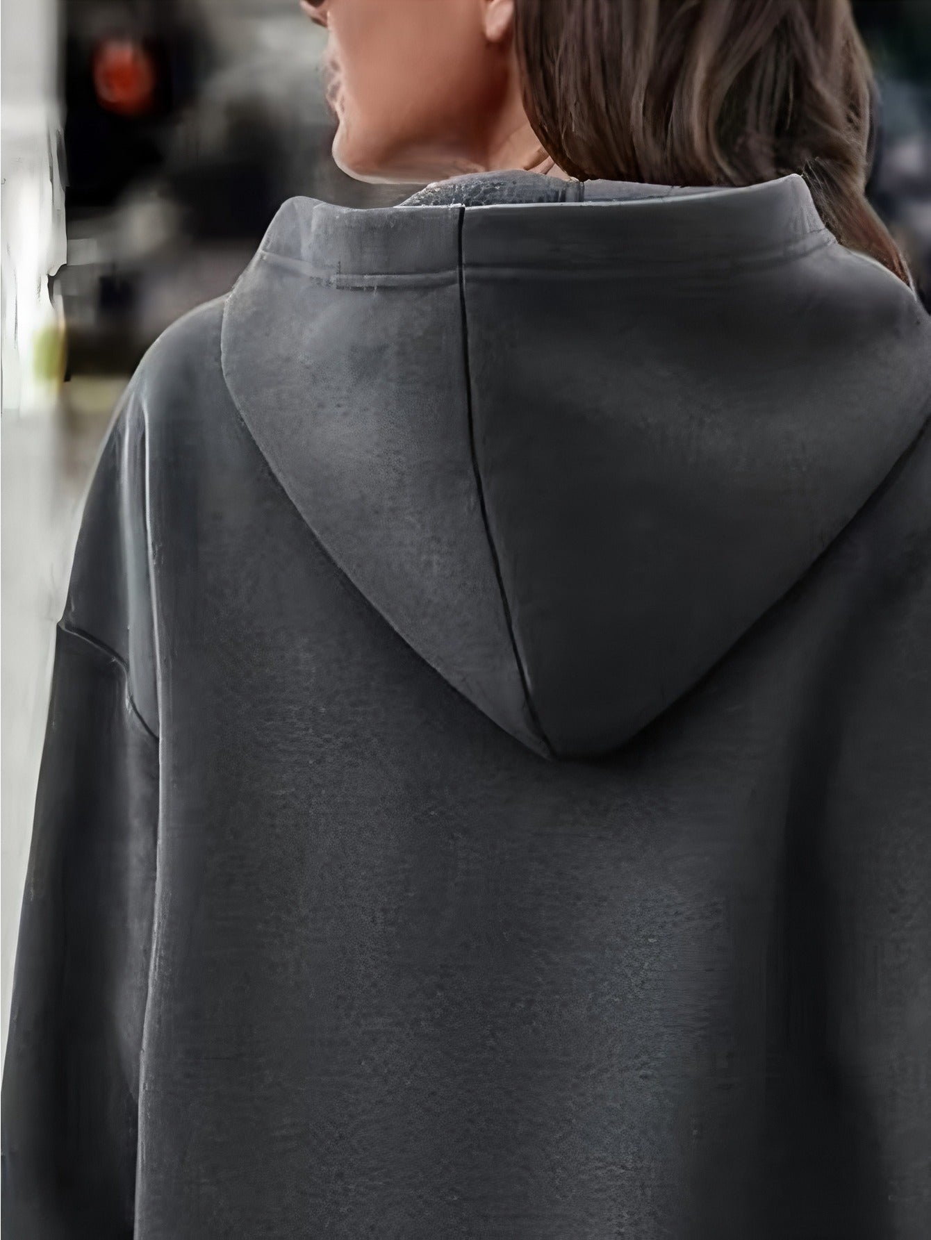 Կանացի էլեգանտ տառերով տպագիր գլխարկով սվիտեր - հաստ բրդյա աստառով երկար զգեստ՝ ոսկեգույն գրվածքով և ոսկեգույն գրվածքով, առջևի կայծակաճարմանդով փակվող, բոլոր եղանակների համար նախատեսված առօրյա էլեգանտ սվիտեր, գեղեցիկ վերնաշապիկ