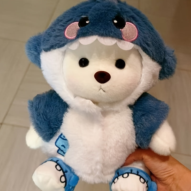 A 30cm 12-inch Shark Bear Plush Doll, Cute Plush Toy