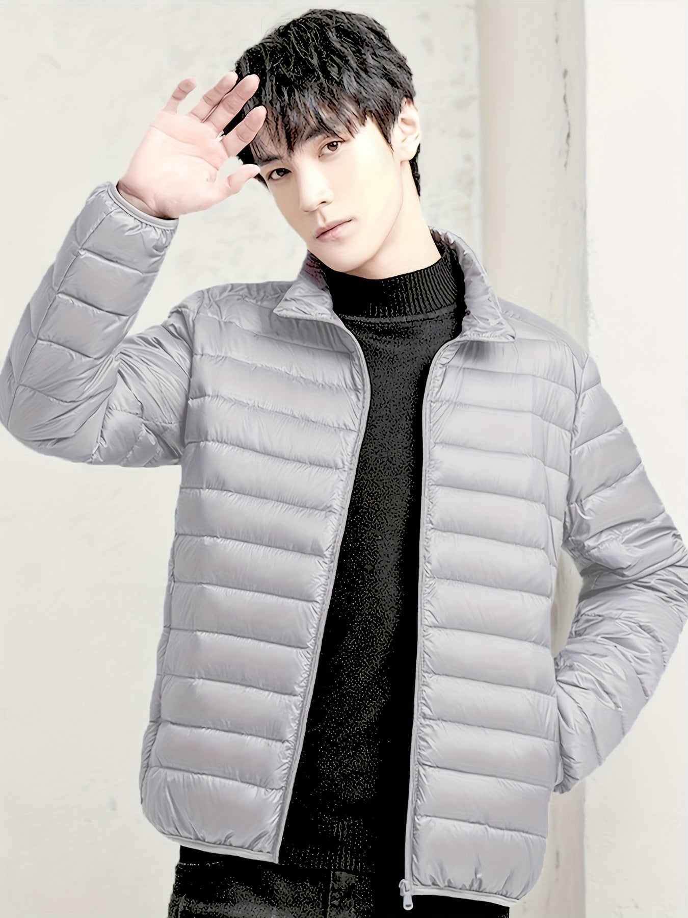 Spring, Autumn, And Winter Styles with a Stand Collar And Zipper Closure, Versatile Casual Lightweight Jacket for Men - ayq