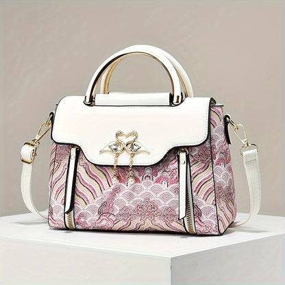 Gift for Mom, Women's Handbag, New Style Handbag, Retro Handbag, Fashionable Small Square Bag, Trendy Gift for Family