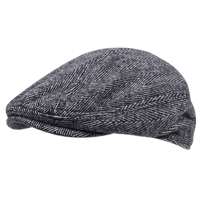 Men'S Knit Fabric Flat Cap - Textile Material ≥80%, Herringbone Pattern, Hand Wash/Dry Clean, Leisure Sun Hat, Mixed Color (1-Pack)