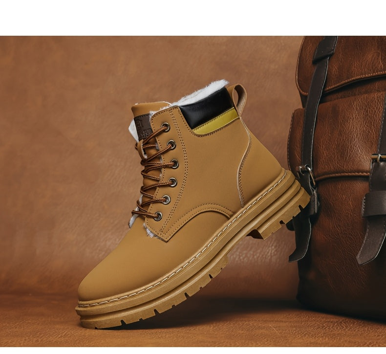 Plus Size Men's Snow Boots, -Lined Warm Shoes,Walking Boots, Winter Shoes Men, Snowboard Boots, Mens Hiking Boots, Mens Winter Shoe, Warm Shoes for Men, Mens Boots for Winter,Cold Weather Boots, Stylish Winter Footwear, Warm