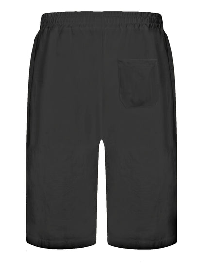 Men's Casual Comfy Cotton Breathable Active Shorts, Chic Drawstring Beach Shorts