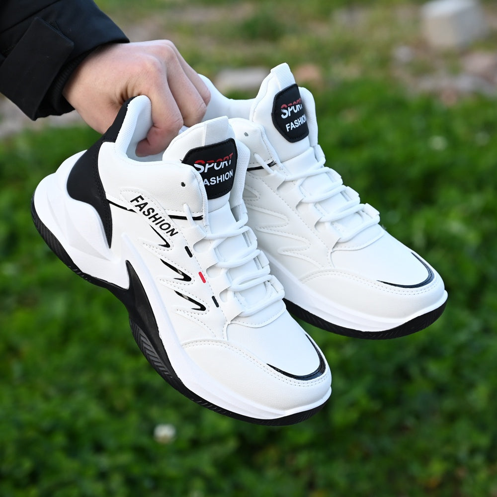 Men's White High-Top Lightweight Outdoor Sports Shoes