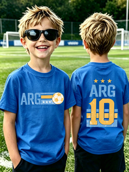 Children's Casual Cotton T-Shirt with Double-Sided Print