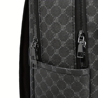 Men's Business Casual Commuter Backpack - Multi-Pocket Convertible Shoulder Bag with Suitcase Attachment, Sleek Minimalist Design for Work Travel  Daily Use, Travel Bag