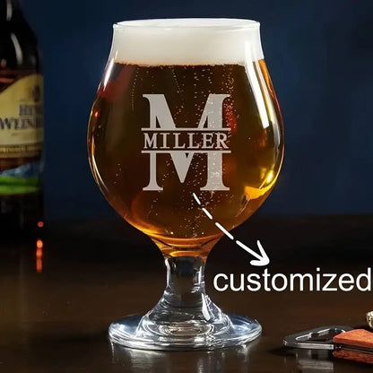 Personalized Glass Beer & Wine Cups - Durable, Scratch-Resistant