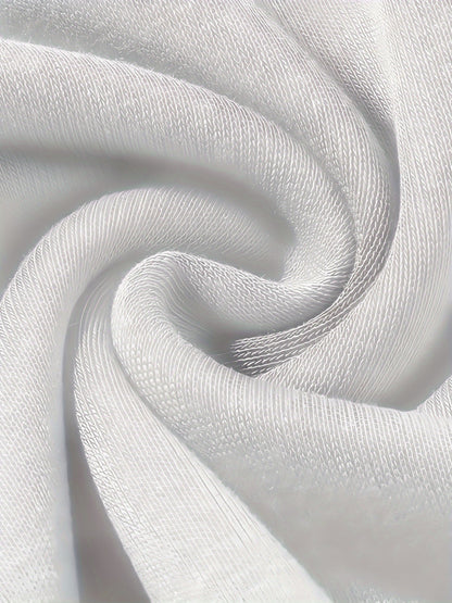 Men's White Christmas & New Year Oversized Sweatshirt - Long Loose Fit Casual Sweater with Pocket, Red Polka Santa Hat & Holly Berry Logo, Pink Heart Accent - Holiday Party Winter Wear (Machine Washable)