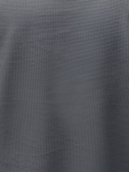 Men'S Long-Sleeve Henry Shirt in Knitted Waffle Style, Featuring Stylish Buttons And a Solid Color, Perfect for High-Quality Casual Outdoor Wear in Spring And Summer.