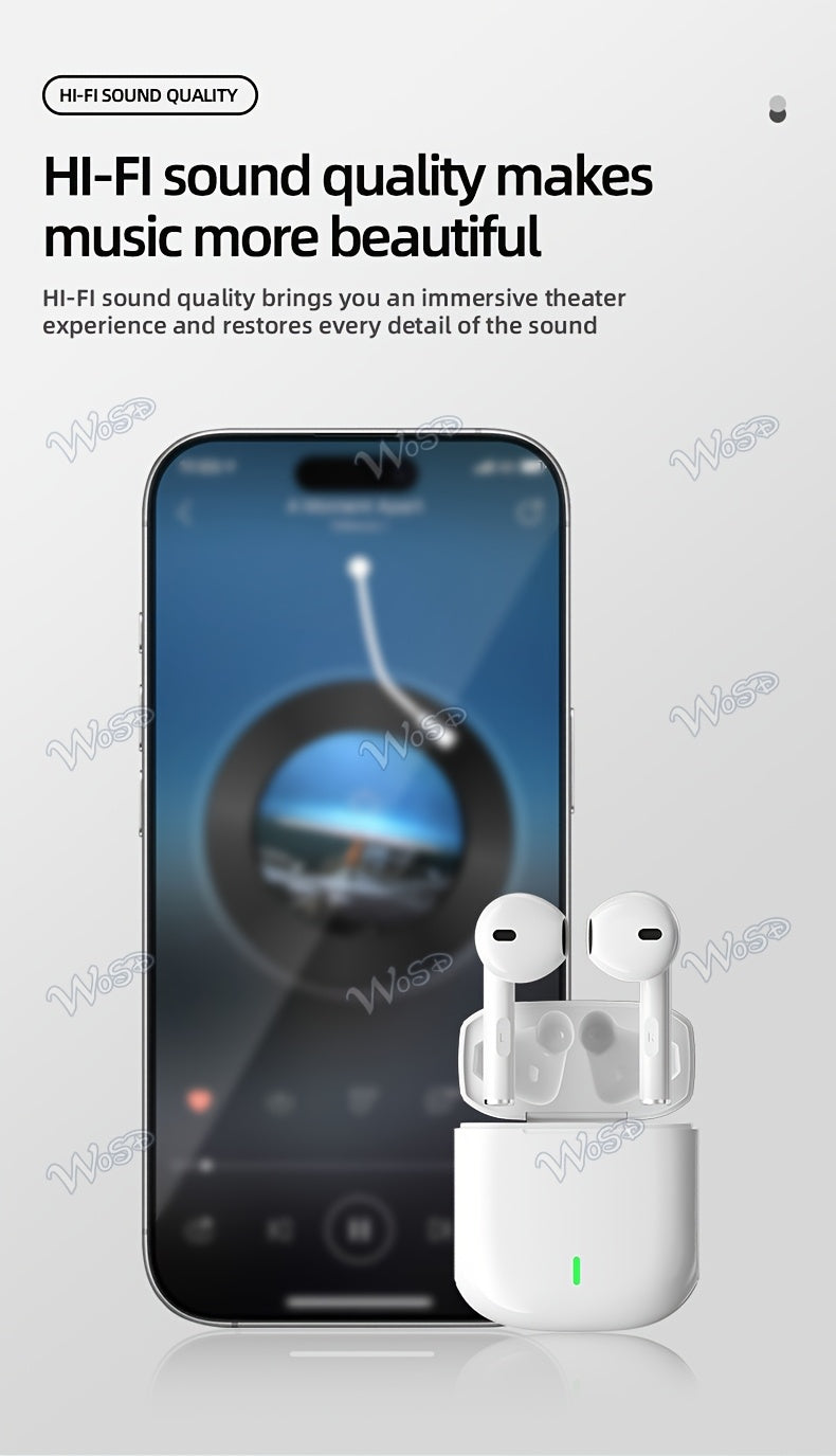 Wosd 2025 New TWS Wireless Earbuds - Unmatched True Wireless Convenience with Ergonomic Design for Maximum Comfort And High-Fidelity Sound Featuring Dolby Bass, ACC Stereo HD Calling - Perfect for Android And Iphone Users, Gr
