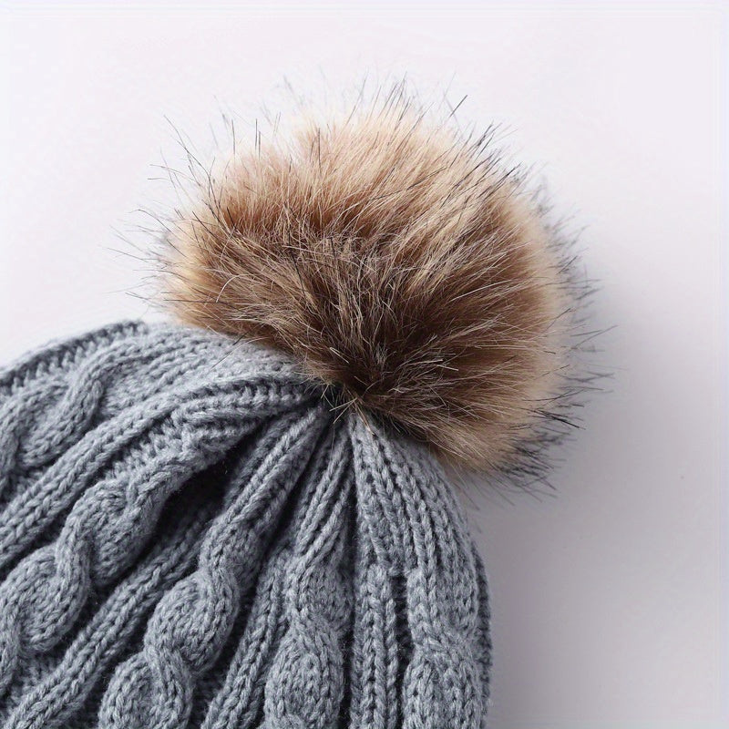 3pcs Set - Adult Warm Set Winter Hat Scarf Gloves, a Three-In-One Comfortable Set Integrating Hat And Scarf, Cold And Frost Protection, Suitable for Daily Commute, Shopping And Outdoor Activities