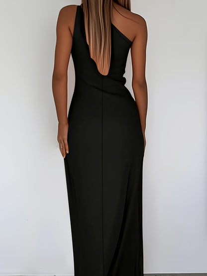 Elegant Women's Summer Bodycon Dress with Asymmetrical Slit