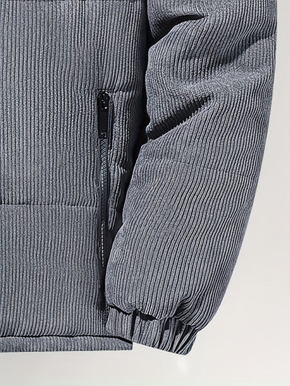 Men'S Heavyweight Winter Jacket - Thermal Insulated Cold Weather Coat with Full-Zip Closure, Front Zipper Pocket - Brown Outer Shell for Everyday & Formal Use - Non-Stretch Fabric Construction - Fall/Winter Outerwear, Winter