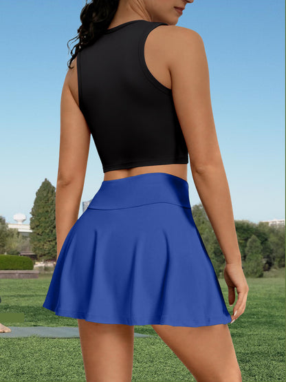 Women's Sleeveless Romper and Vest Set with Safety Shorts