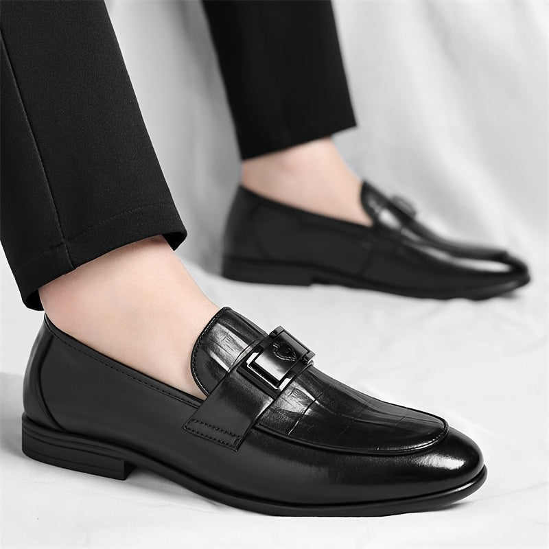 Men's Business Casual Slip-On Loafers with Breathable Microfiber