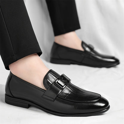 Men's Business Casual Slip-On Loafers with Breathable Microfiber