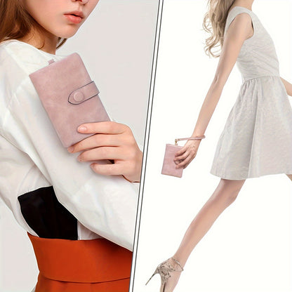 Wallet - Compact Short Design with Solid Color Finish, Stylish Coin Purse, Secure Flap Snap Closure, Ultra-Portable and Lightweight - Perfect for Womens Casual Daily Use