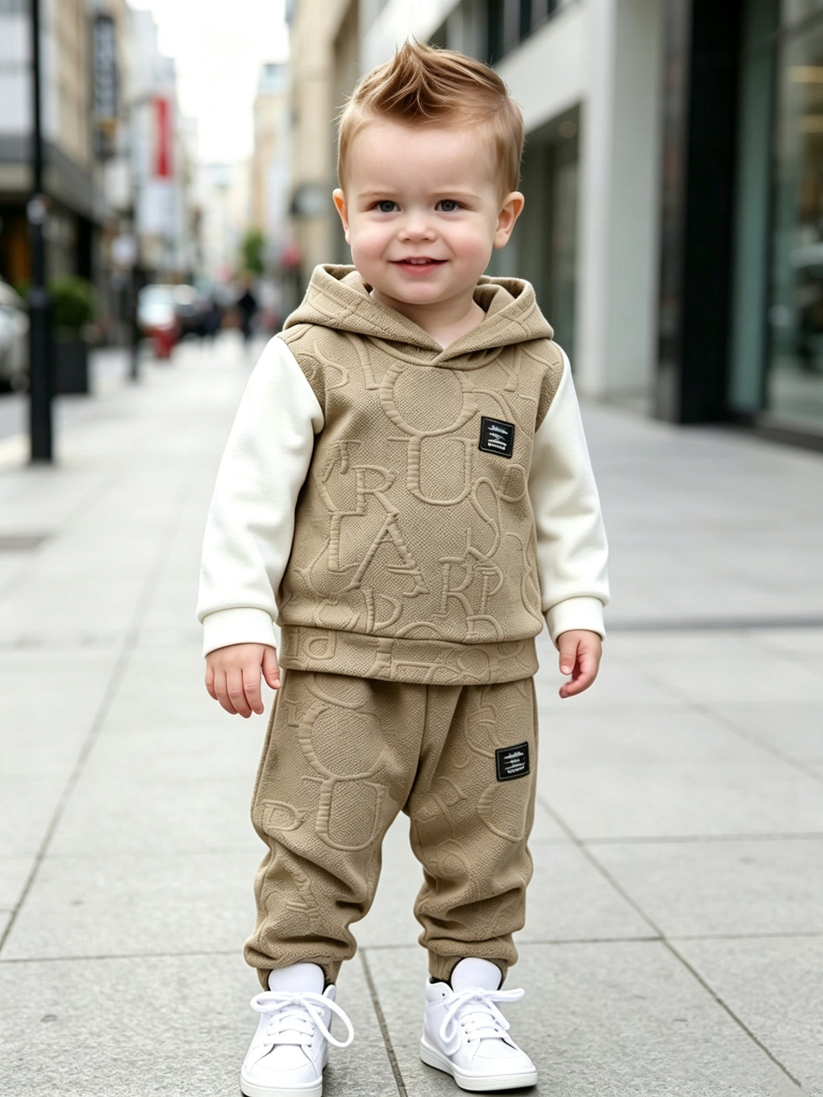 Toddler Boys Hooded Sweatshirt and Casual Pants Set for Fall/Winter - ayq
